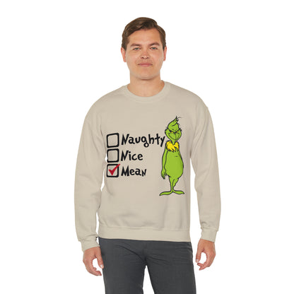 Naughty Nice Mean Grinch Christmas Sweatshirt