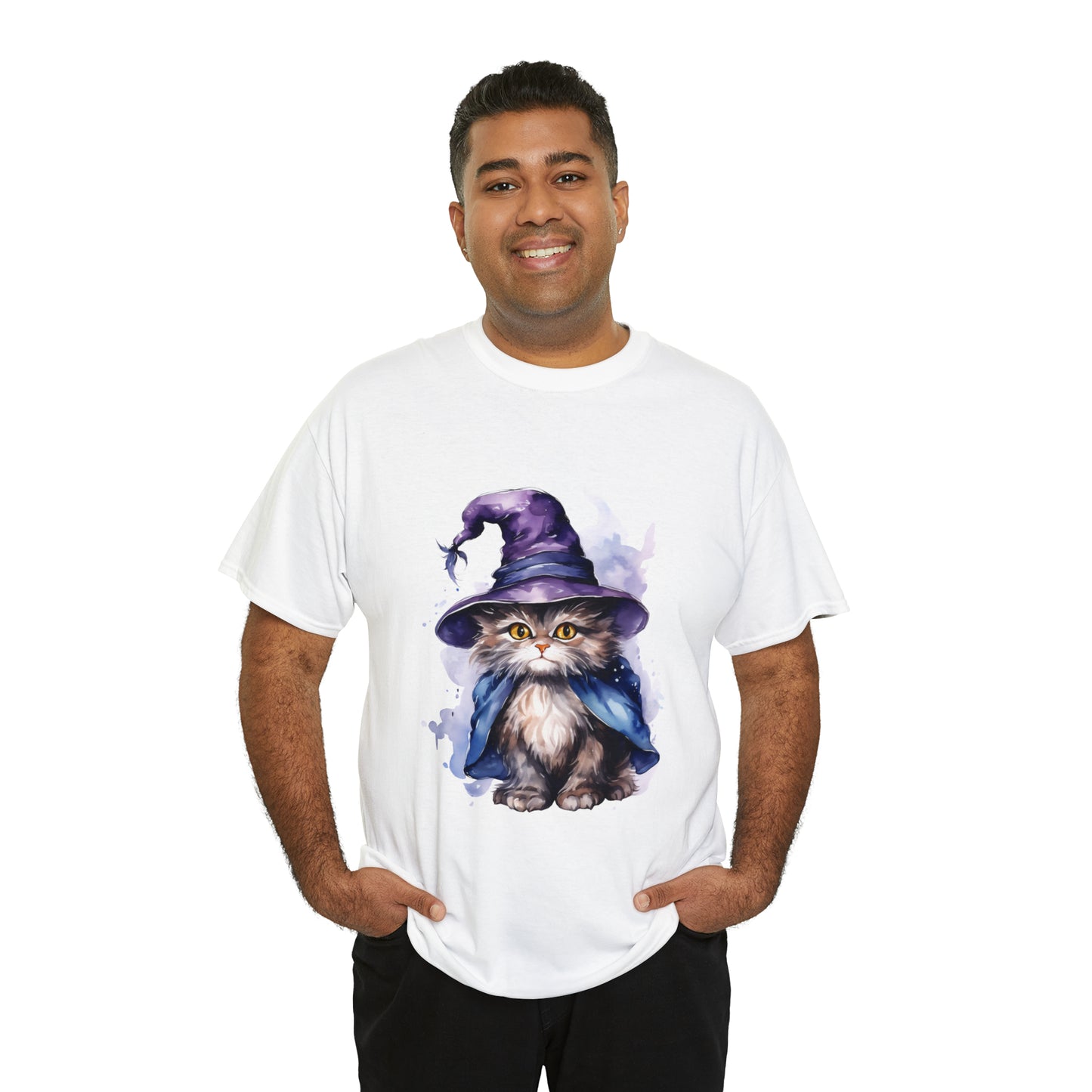 Witch Wizard Cat Halloween Short Sleeve Tee