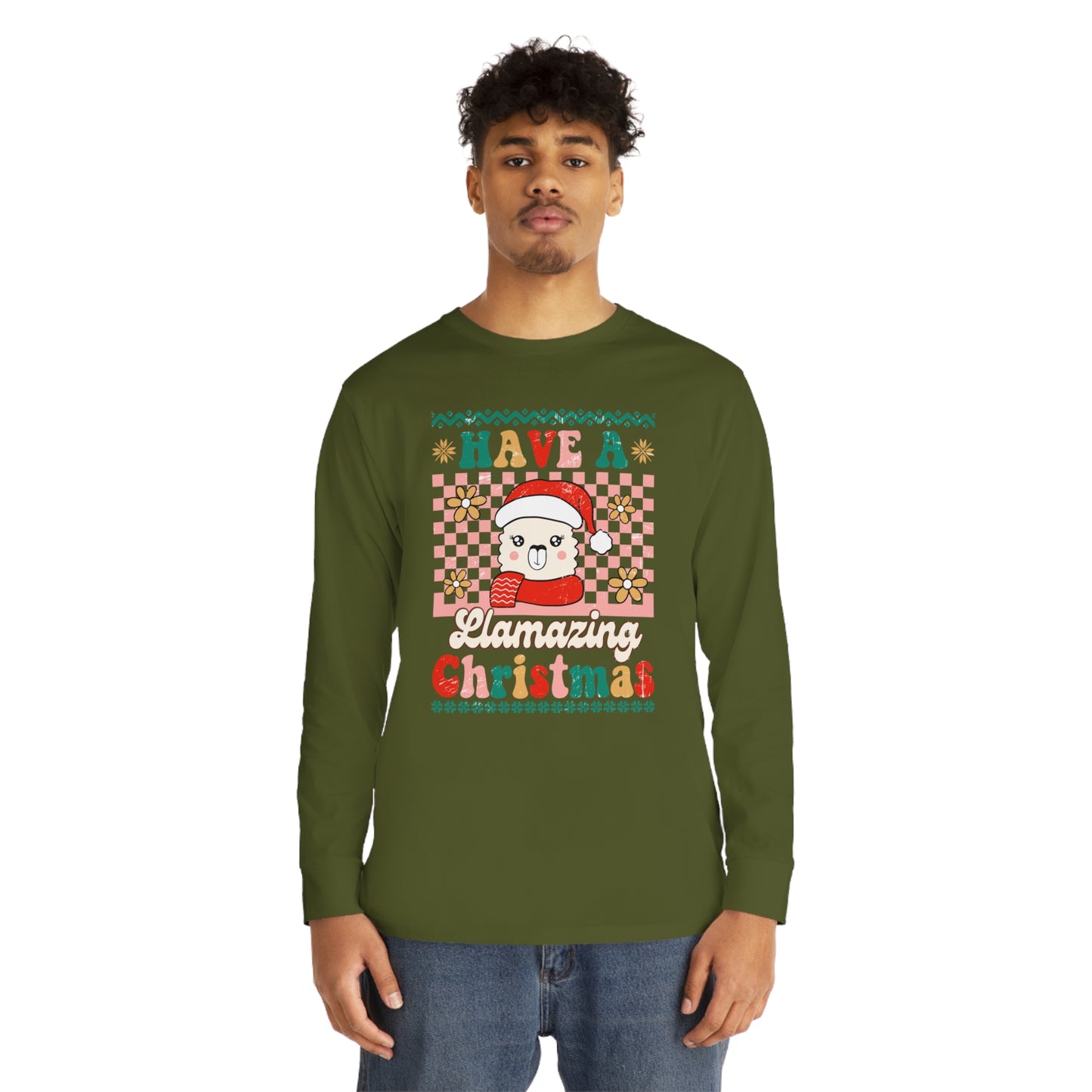 Have a Llamazing Christmas Ugly Sweater Long Sleeve Tee