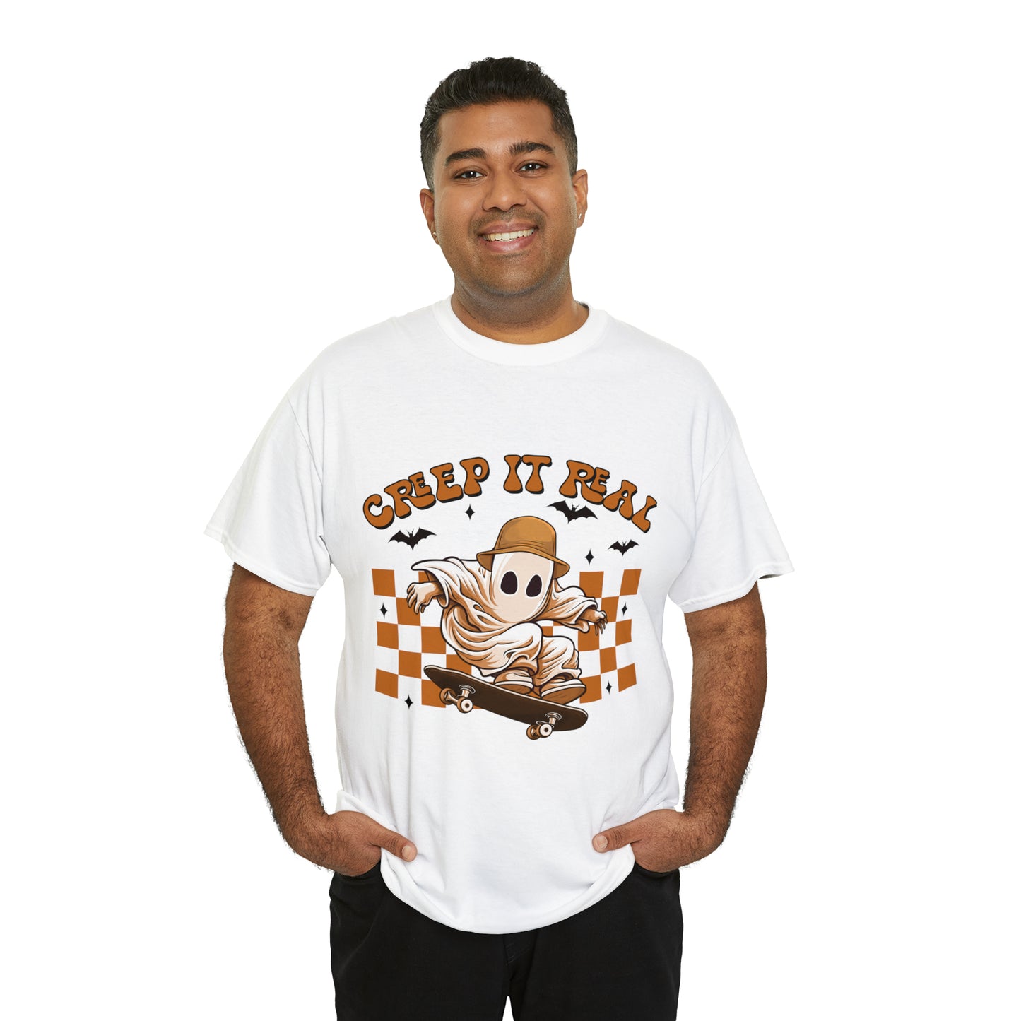 Creep It Real Ghost Halloween Short Sleeve Tee