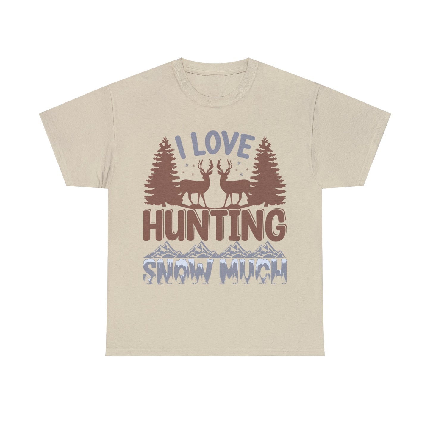 I Love Hunting Snow Much Christmas Ugly Sweater Short Sleeve Tee