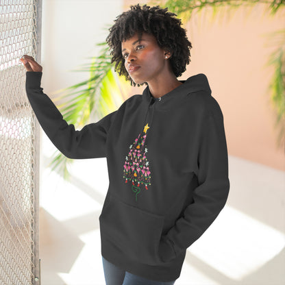 Flamingo Christmas Tree Christmas Pullover Hoodie