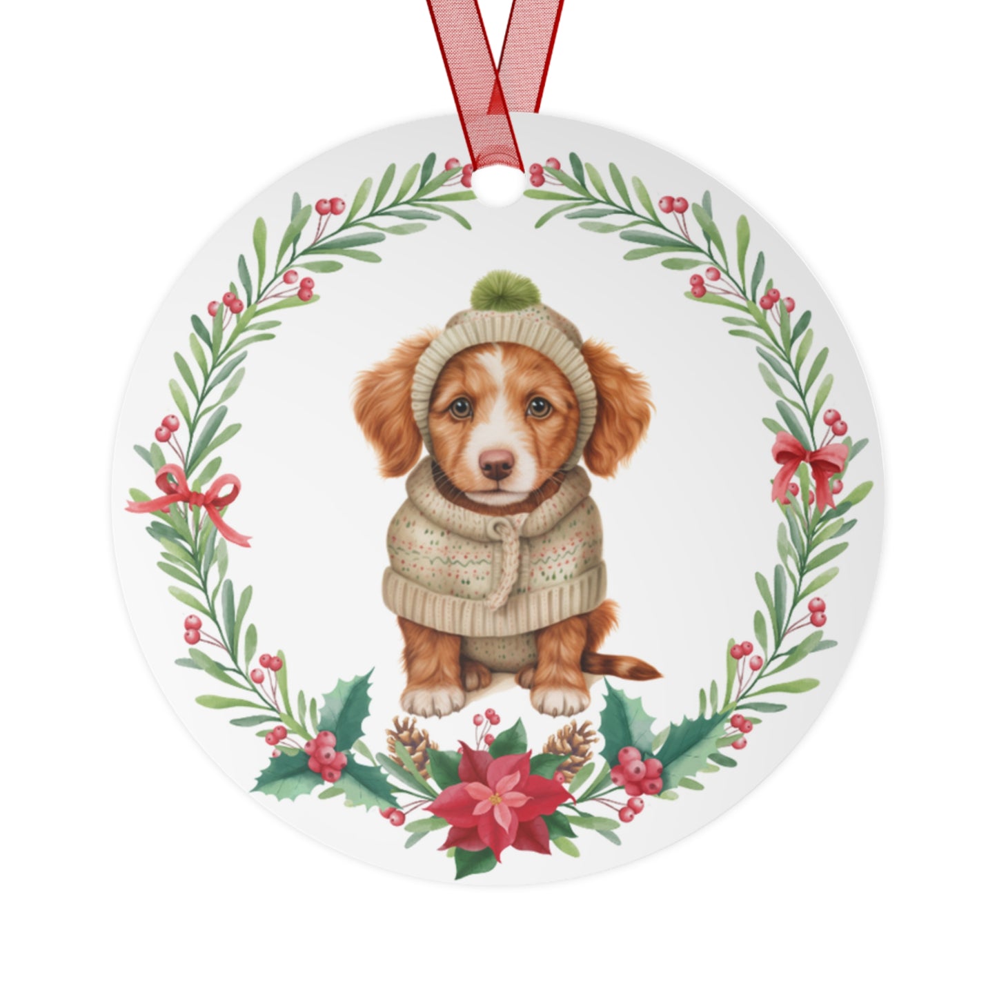 Cocker Spaniel Dog in Sweater Ornament Design 1