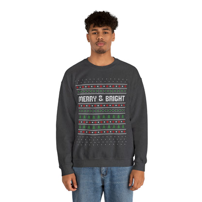 Merry and Bright Christmas Ugly Sweater Sweatshirt