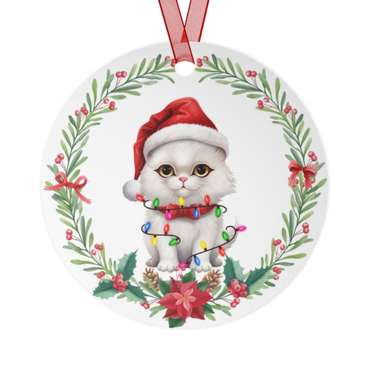 Munchkin Cat in Lights Ornament