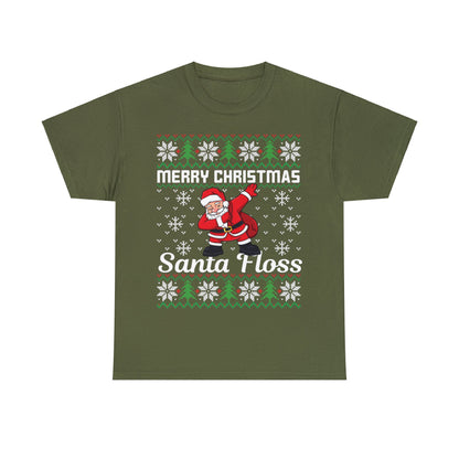 Merry Christmas Santa Floss Ugly Sweater Short Sleeve Tee