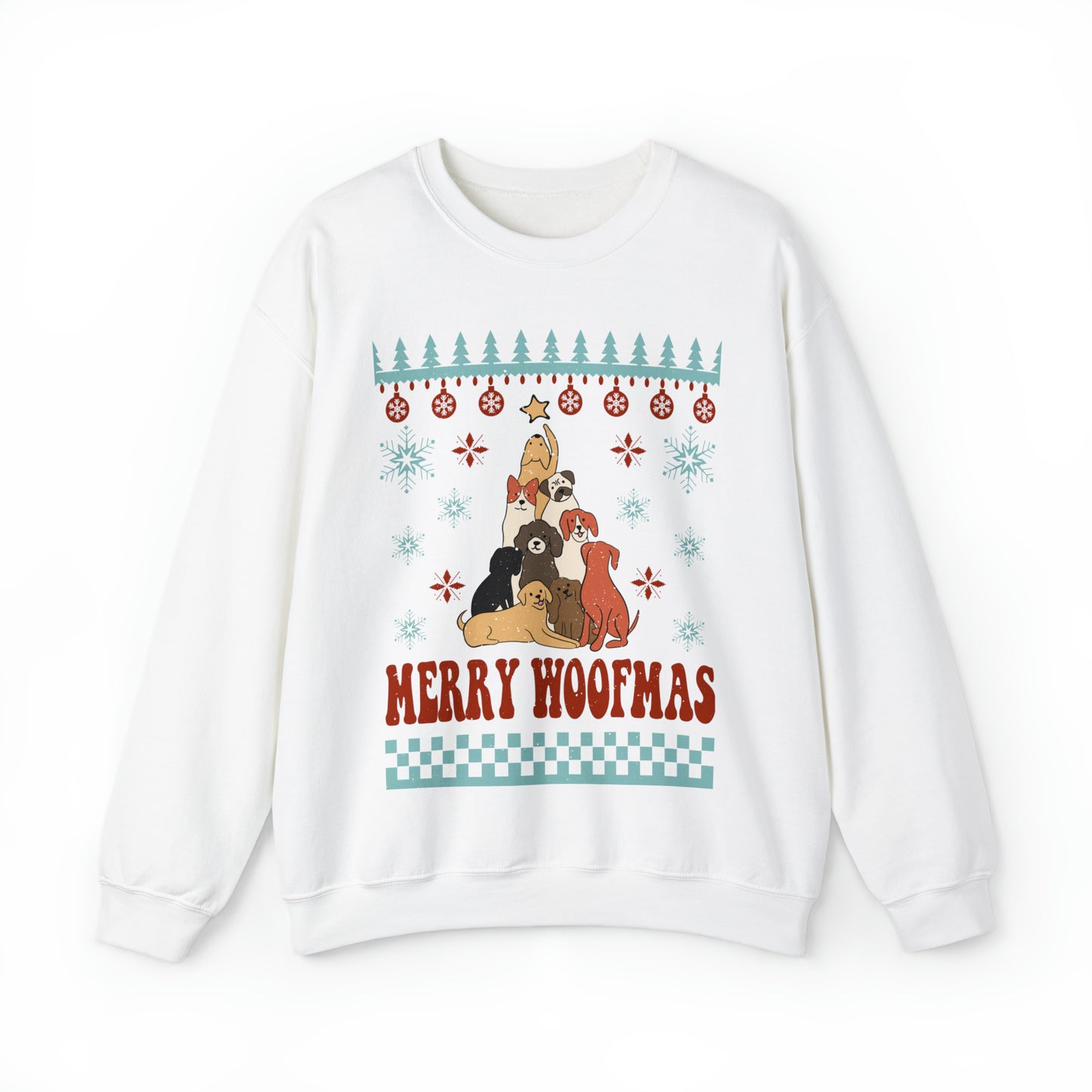 Merry Woofmas Dog Tree Christmas Ugly Sweater Sweatshirt