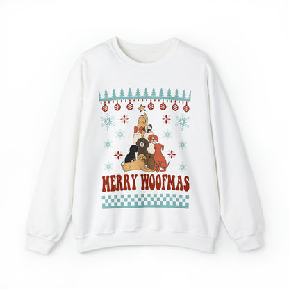 Merry Woofmas Dog Tree Christmas Ugly Sweater Sweatshirt