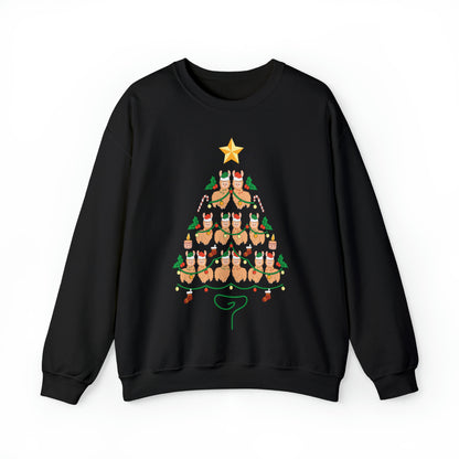 Llama Christmas Tree Christmas Sweatshirt