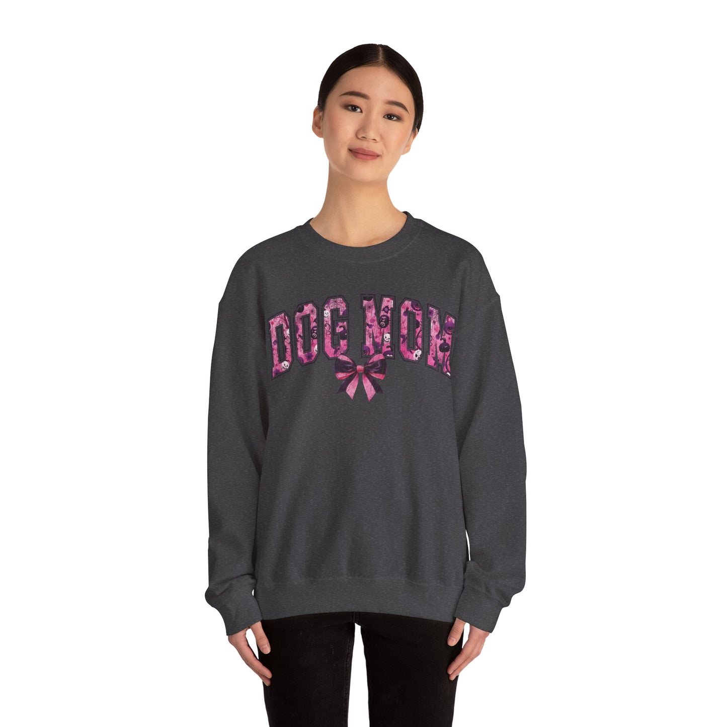 Halloween Pink Dog Mom Sweatshirt