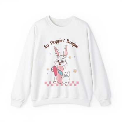 So Hoppin' Boujie Rabbit Easter Pocket Sweatshirt