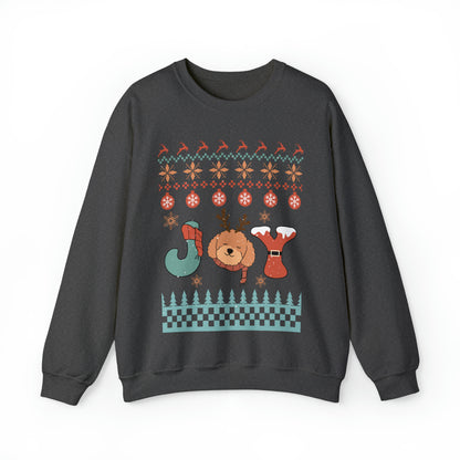 Joy Poodle Doodle Dog Christmas Ugly Sweater Sweatshirt