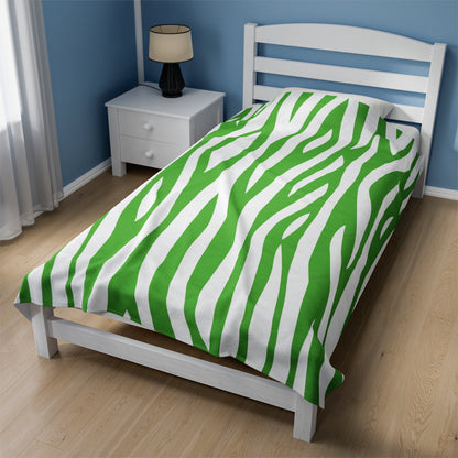 Green Zebra Pattern Blanket