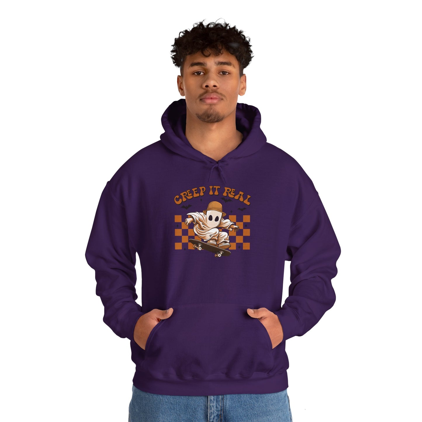 Creep It Real Ghost Halloween Pullover Hoodie