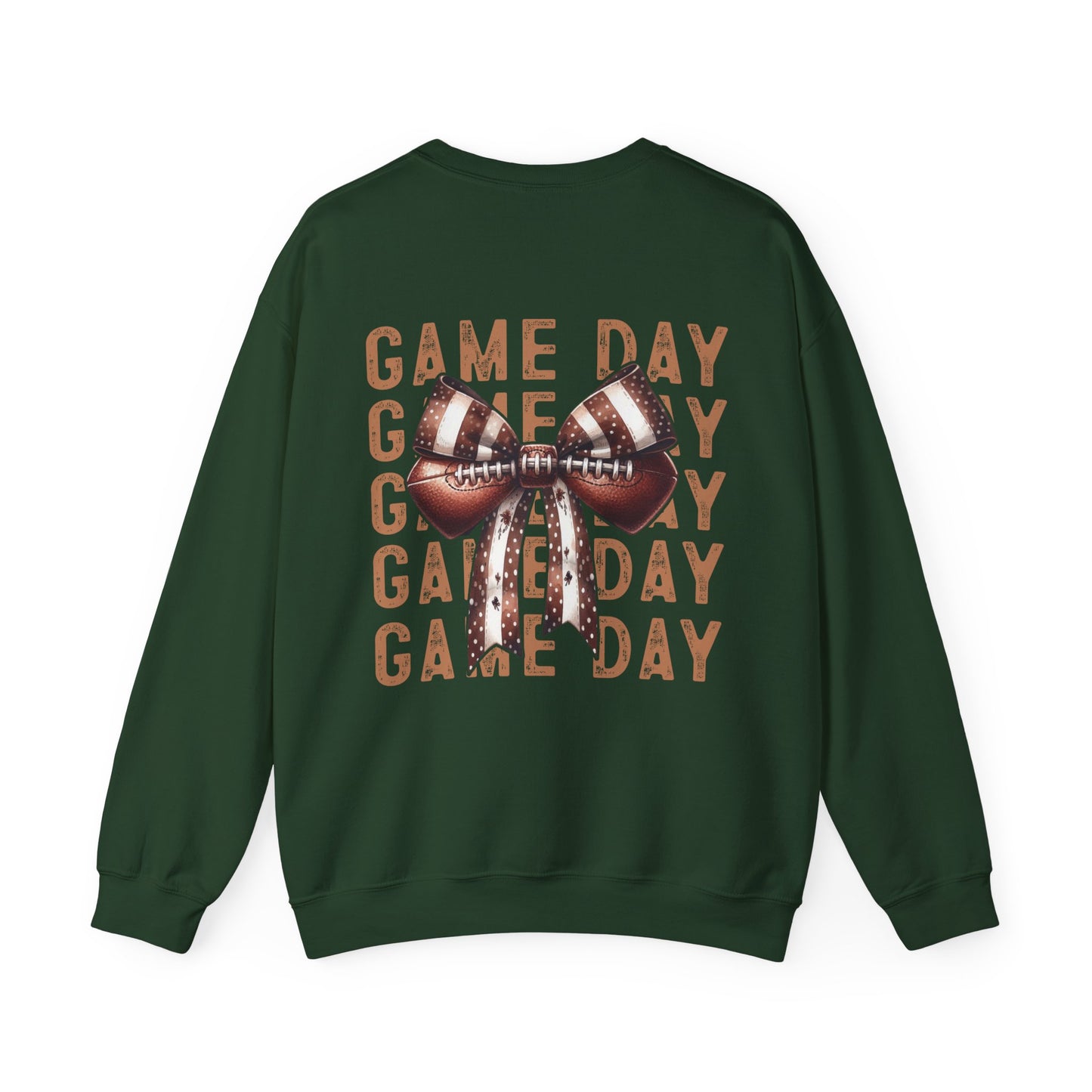 Football Game Day Sweatshirt Mom Dad Parent Football Lover Coquette Bows