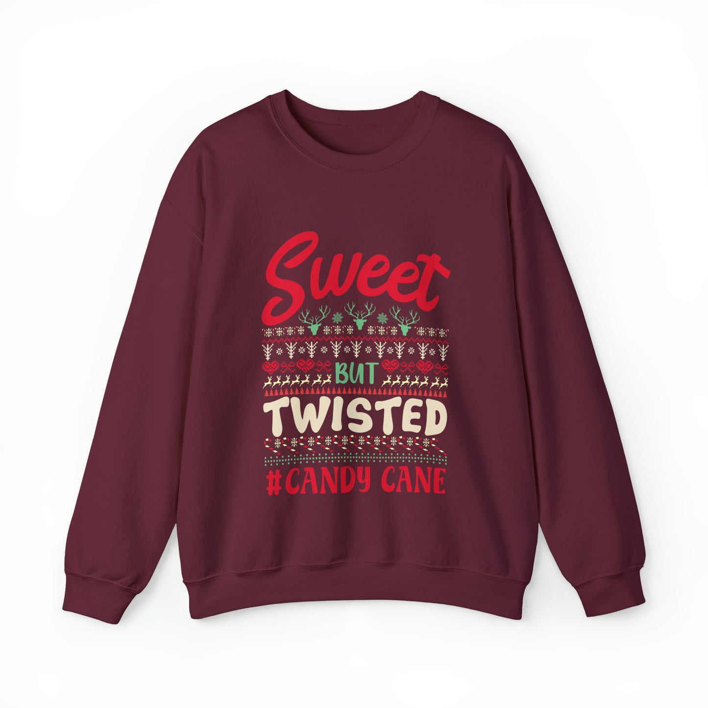 Sweet But Twisted #Candy Cane Christmas Ugly Sweater Sweatshirt