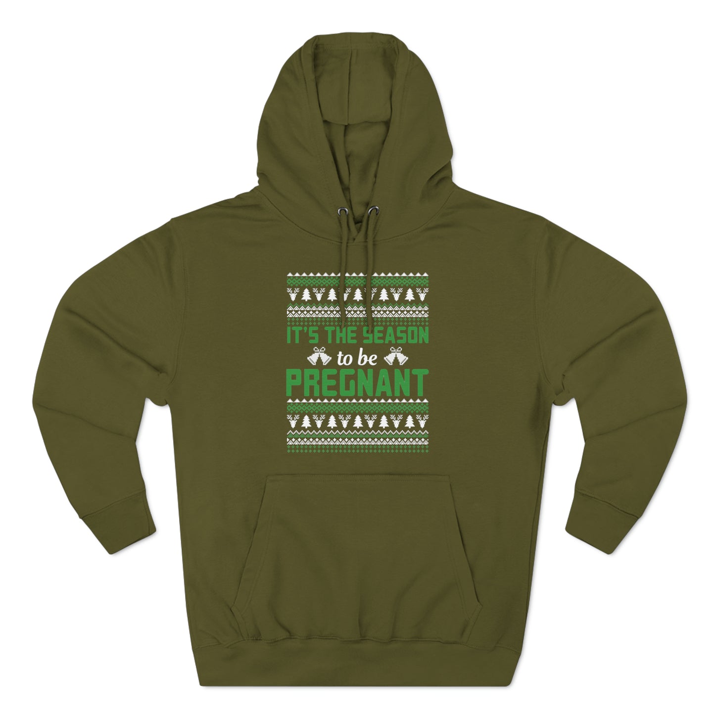 It's the Season To Be Pregnant Christmas Ugly Sweater Pullover Hoodie