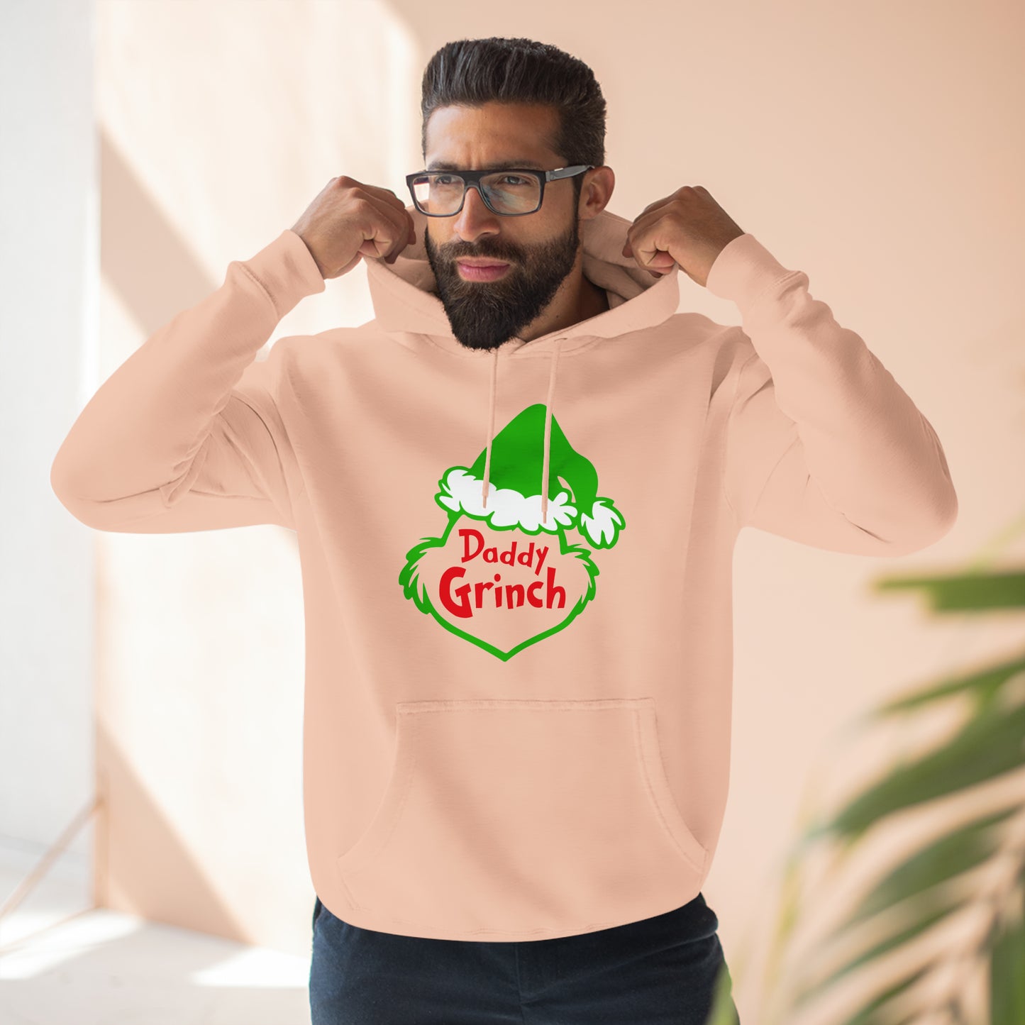 Daddy Grinch Christmas Pullover Hoodie