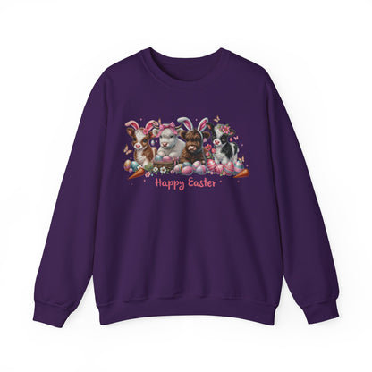 Easter Highland Cows with Bunny Ears Sweatshirt