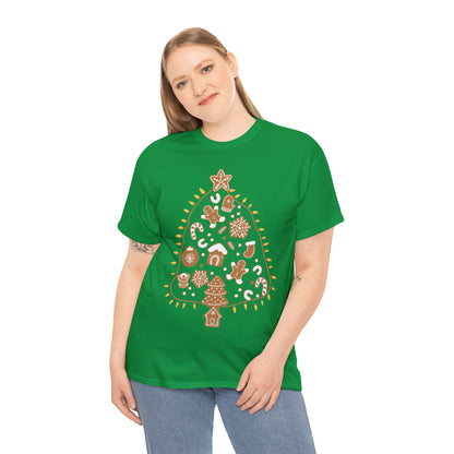 Gingerbread Cookie Christmas Tree Christmas Short Sleeve Tee