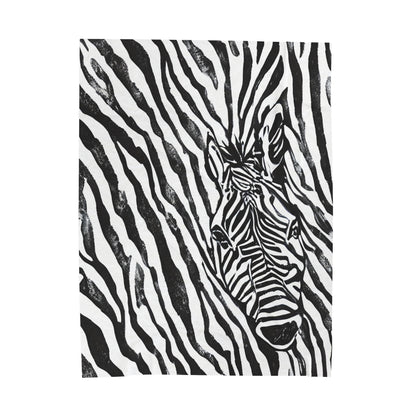 Zebra Print with Zebra Face Blanket