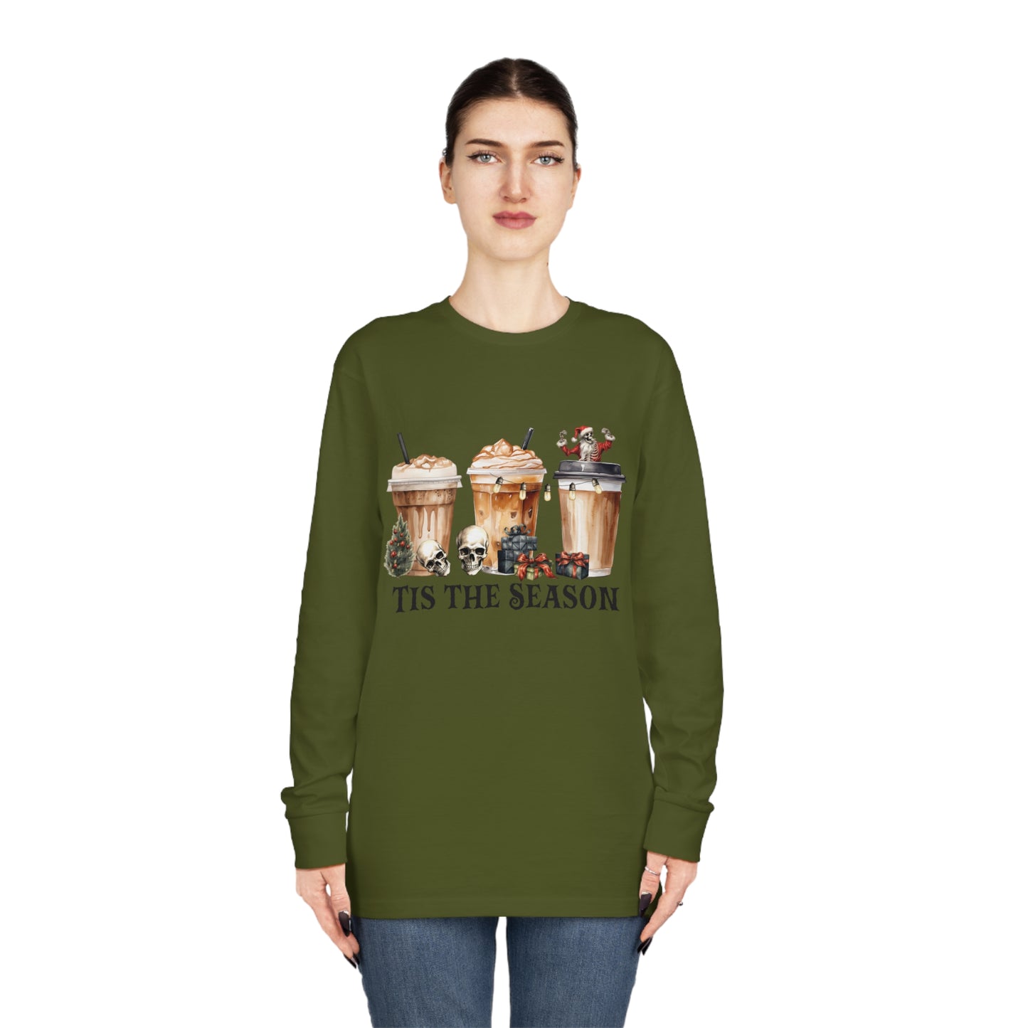 Skeleton Latte Christmas Long Sleeve Tee