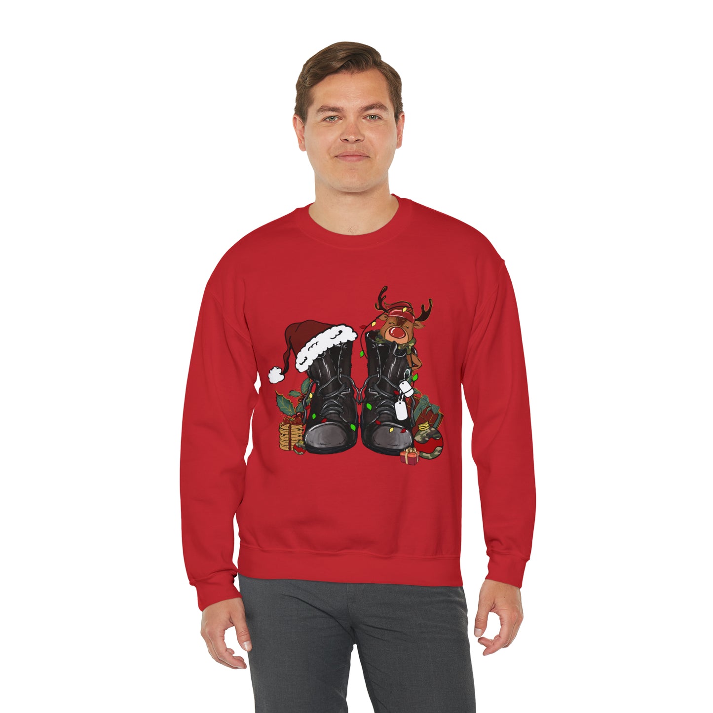 Military Boots Christmas Sweatshirt