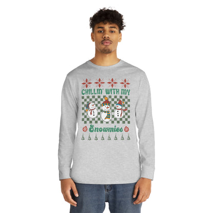 Chillin' With My Snowmies Ugly Sweater Long Sleeve Tee