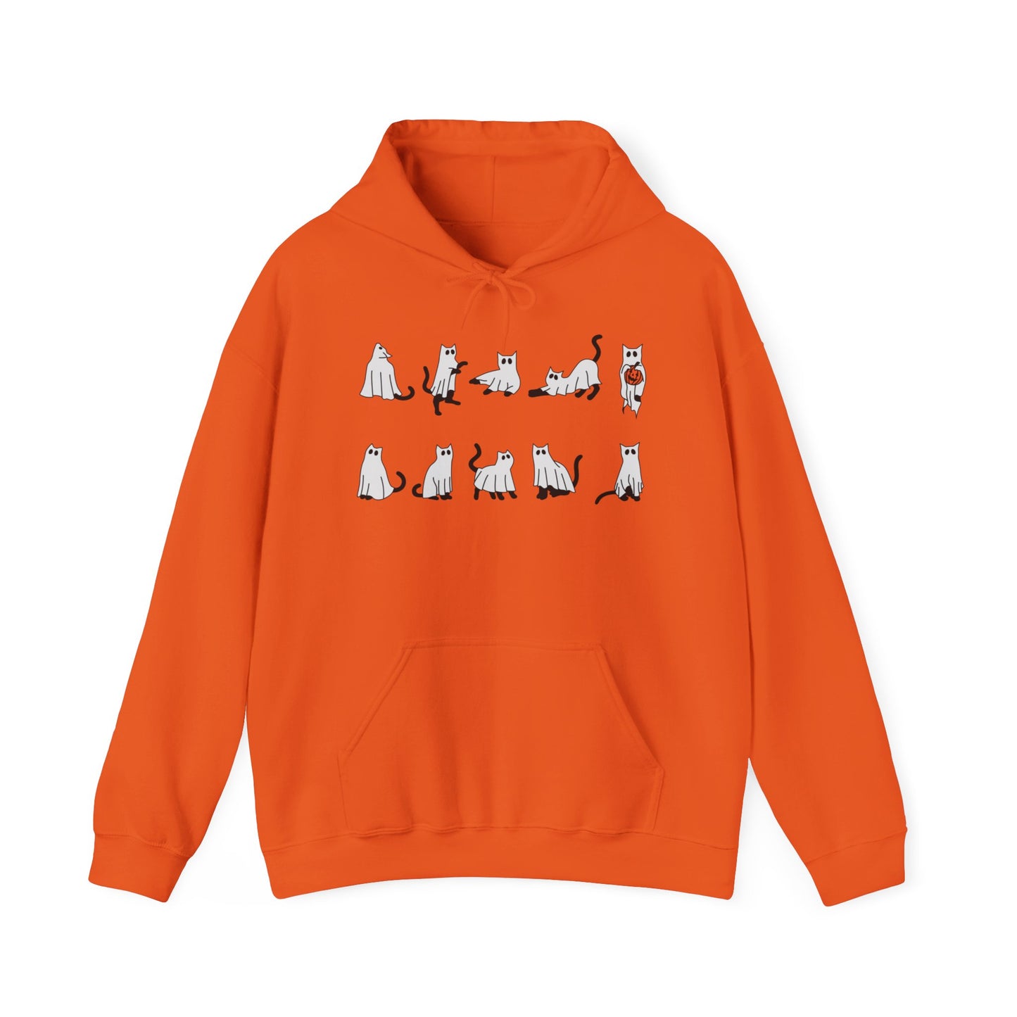 Ghost Cats Halloween Pullover Hoodie