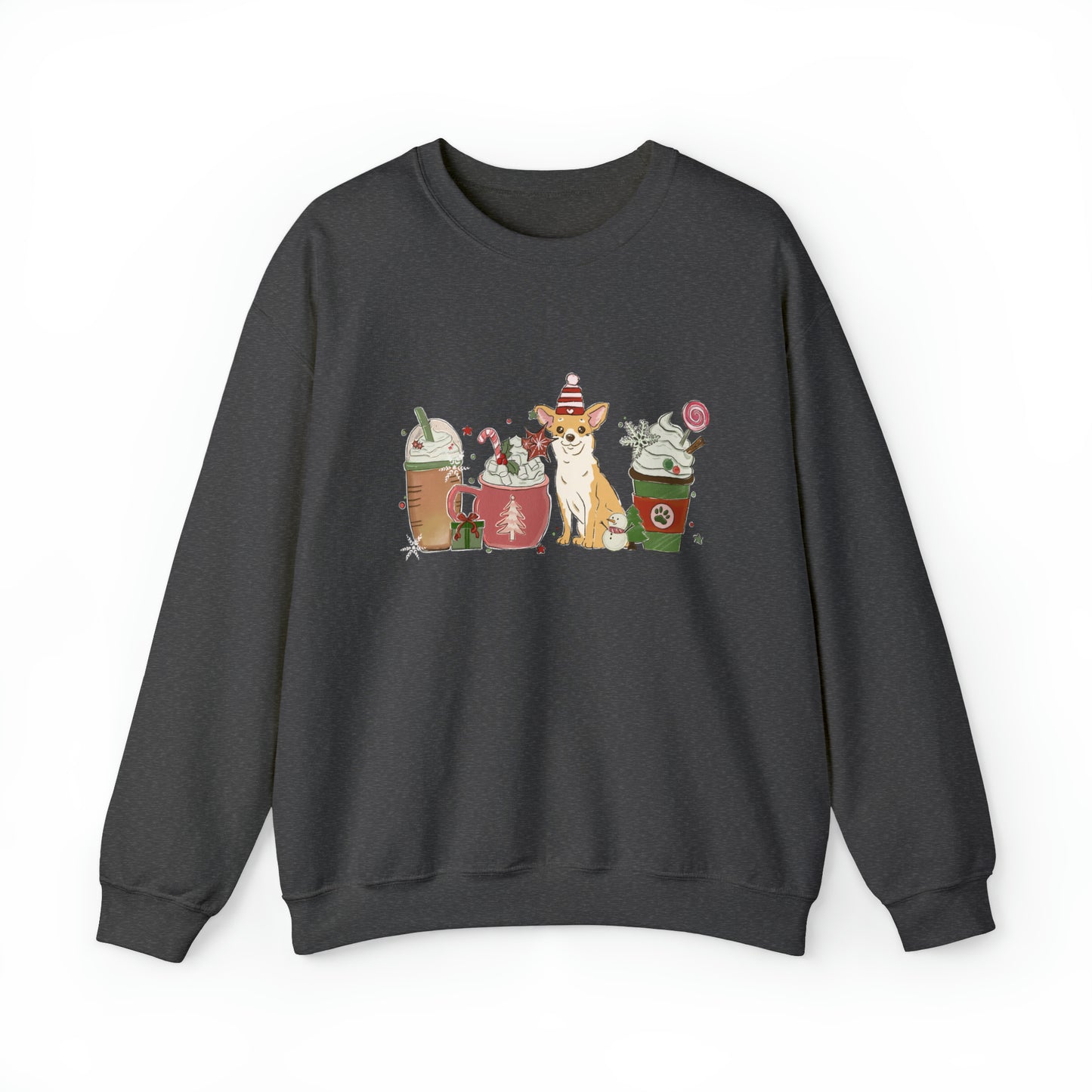 Chihuahua Dog Latte Christmas Sweatshirt