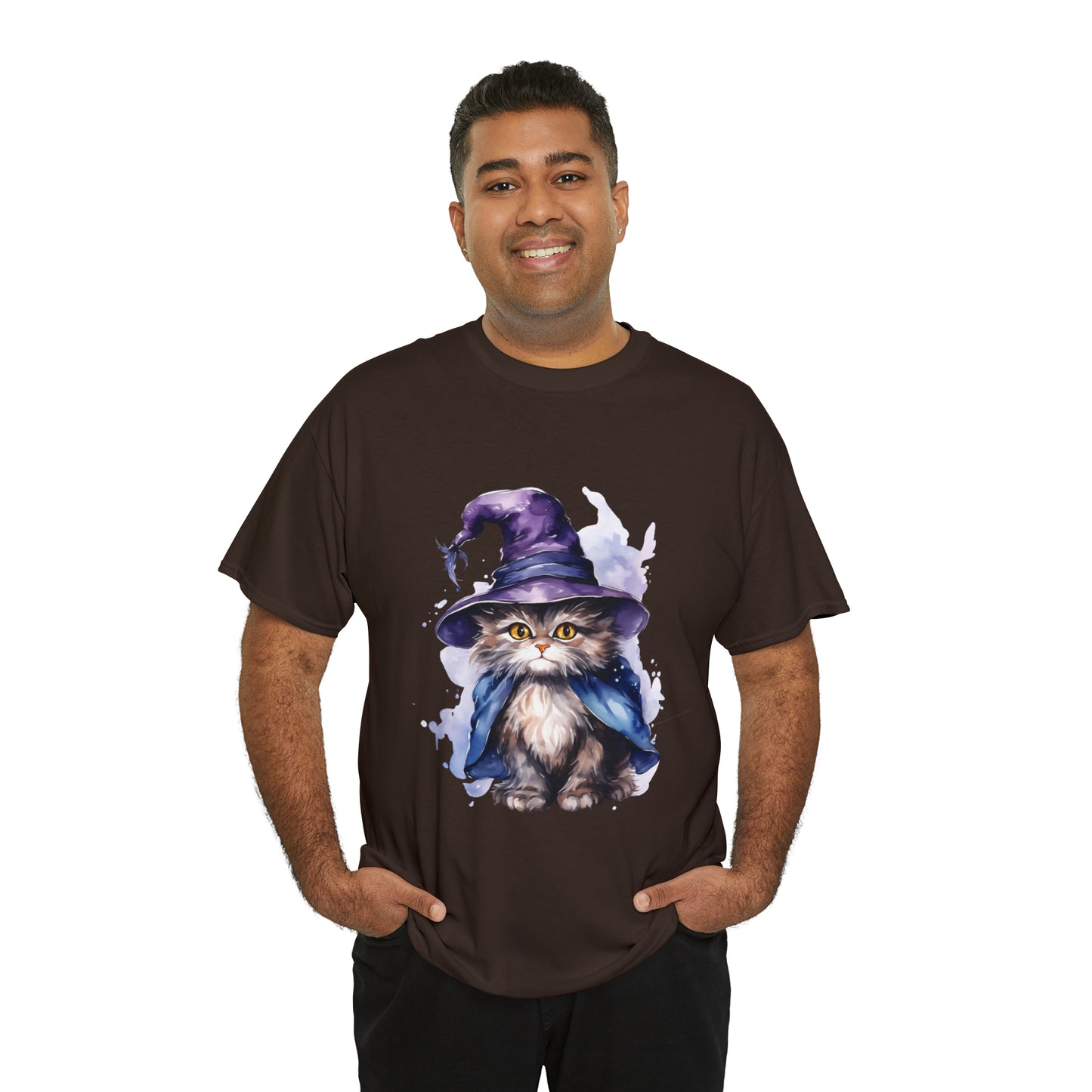 Witch Wizard Cat Halloween Short Sleeve Tee