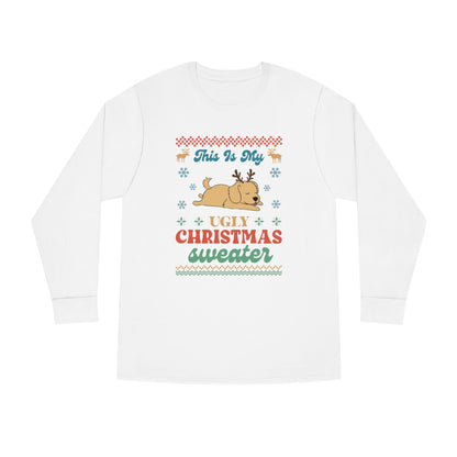 Golden Retriever This is My Ugly Christmas Sweater Long Sleeve Tee