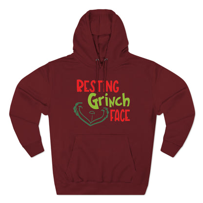 Resting Grinch Face Christmas Pullover Hoodie