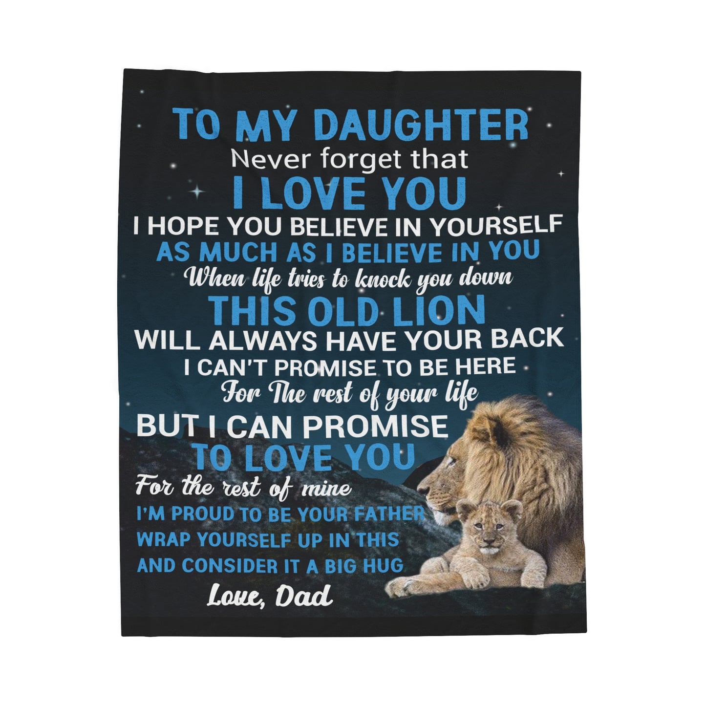 To My Daughter Never Forget That I Love You I Hope Love Dad Blanket