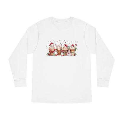 Snowmen Coffee Latte Christmas Long Sleeve T-shirt