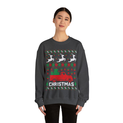 Red Merry Christmas Truck Ugly Sweater Sweatshirt
