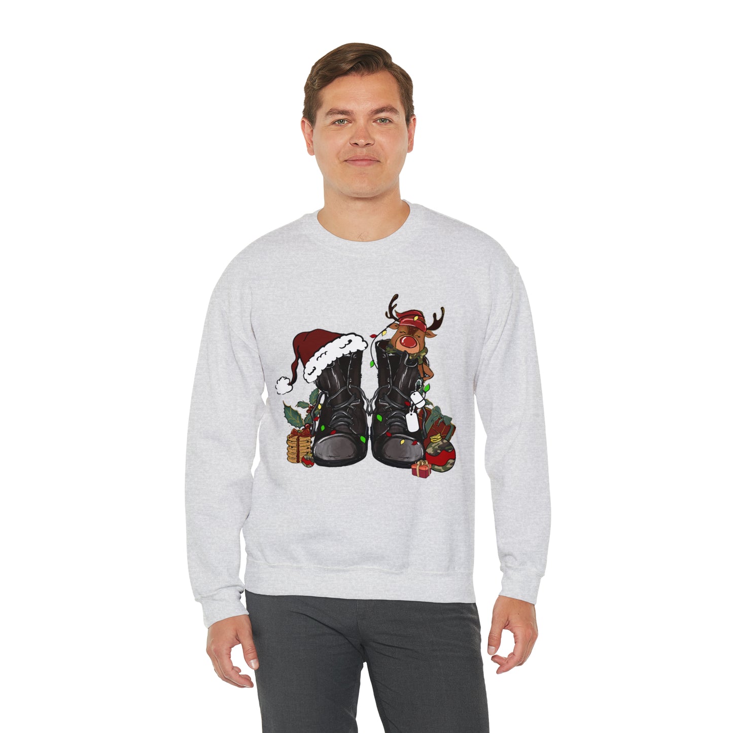 Military Boots Christmas Sweatshirt