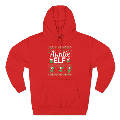 Auntie Elf Christmas Ugly Sweater Pullover Hoodie