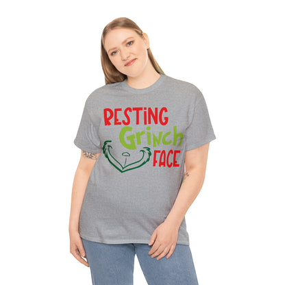 Resting Grinch Face Christmas Short Sleeve Tee