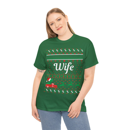 Wife Christmas Ugly Sweater Short Sleeve Tee