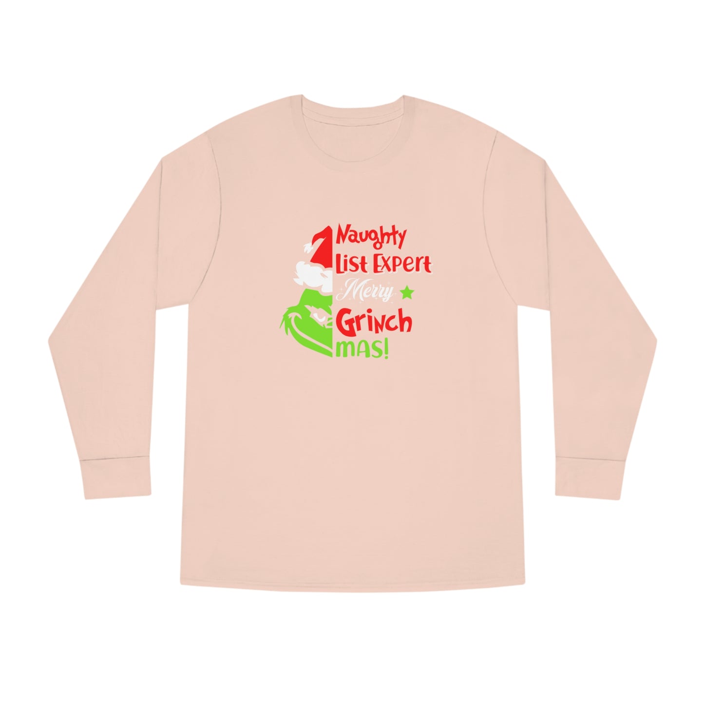 Naughty List Expert Grinch Christmas Long Sleeve T-shirt