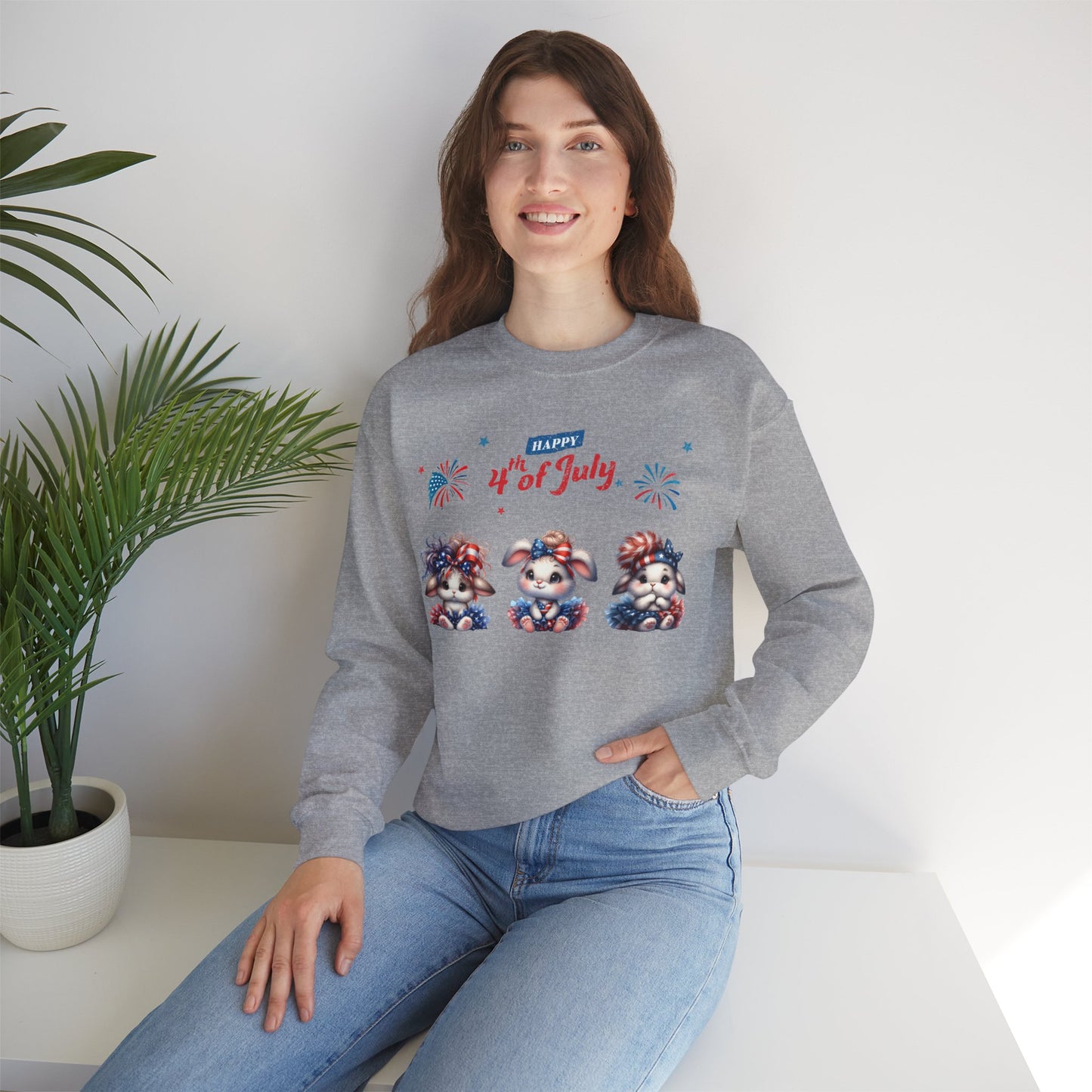 4th of July Rabbits in Tutus Sweatshirt