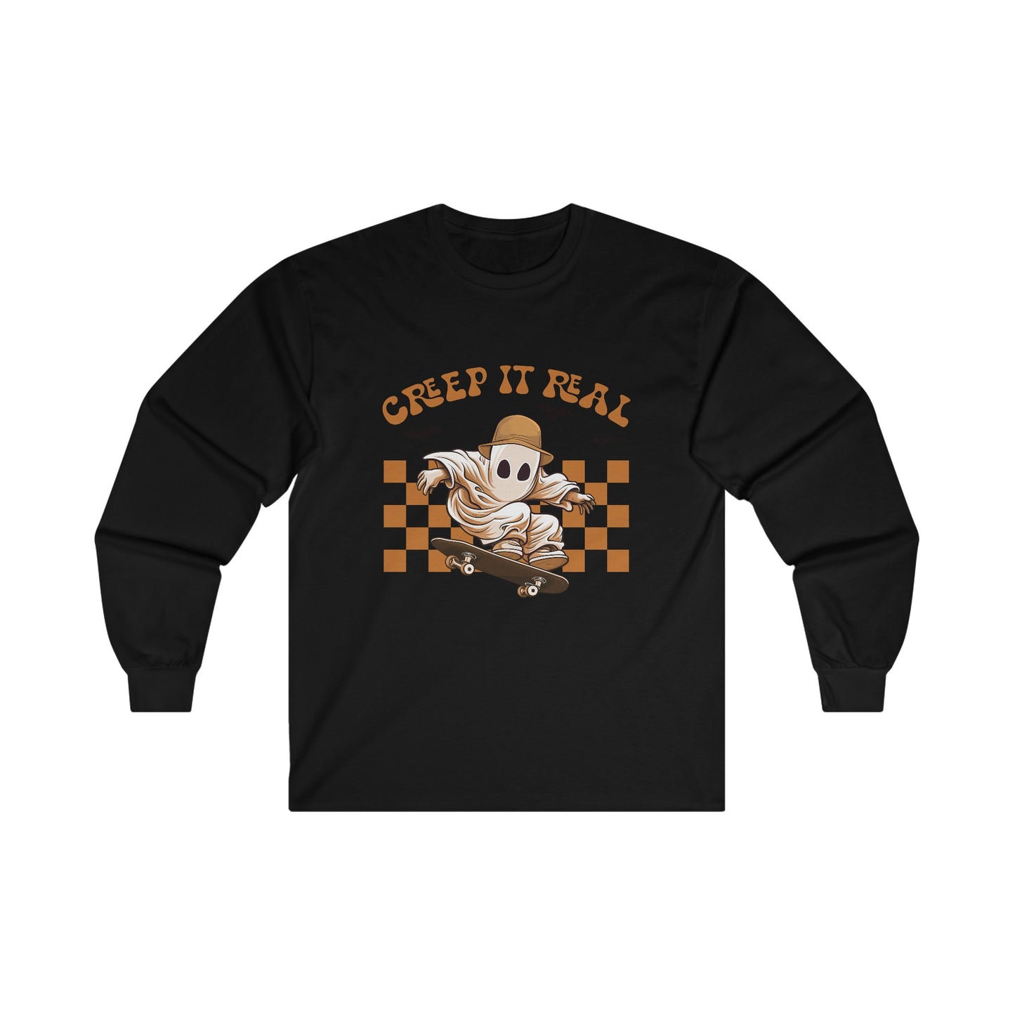 Creep It Real Ghost Halloween Long Sleeve Tee