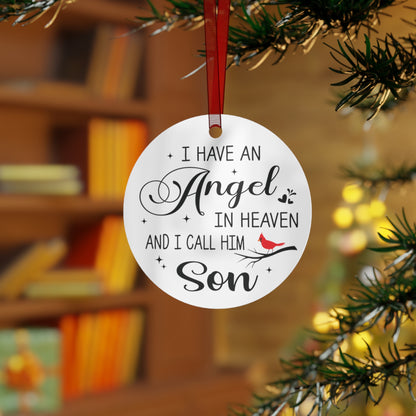 I Have An Angel In Heaven And I Call Him Son Memorial Ornament