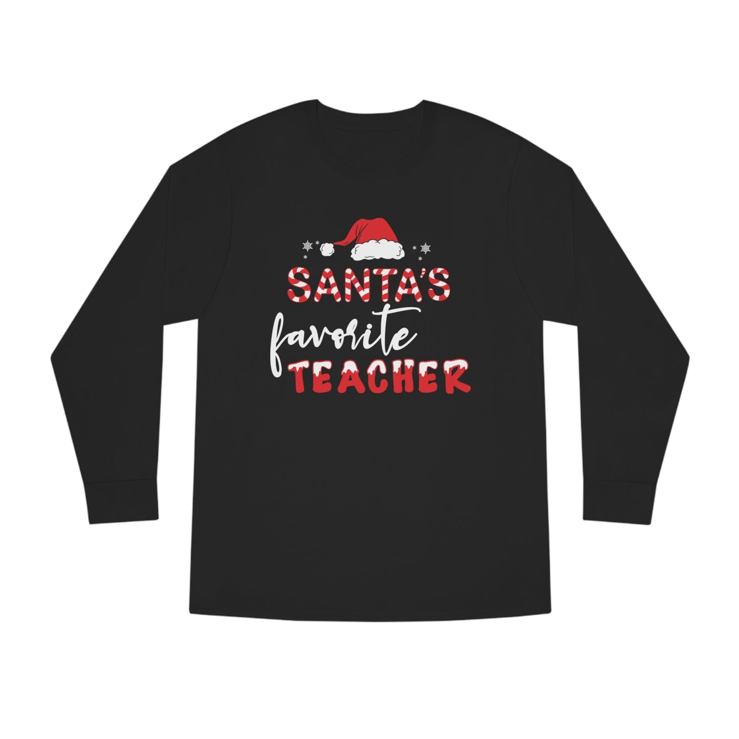 Santa's Favorite Teacher Christmas Long Sleeve Tee