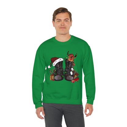 Military Boots Christmas Sweatshirt