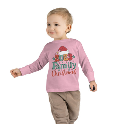 Family Christmas 2023 Toddler Long Sleeve Tee