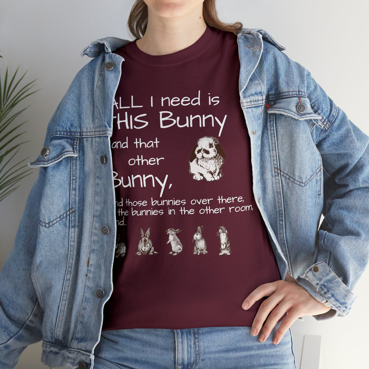 All The Bunnies Rabbit lover Unisex Heavy Cotton Tee
