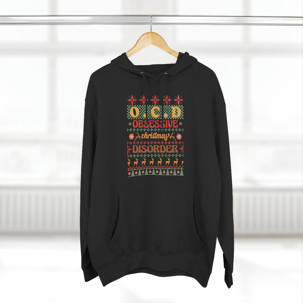 O.C.D. Obsessive Christmas Disorder Ugly Sweater Pullover Hoodie