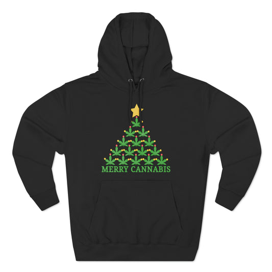 Merry Cannabis Christmas Ugly Sweater Pullover Hoodie